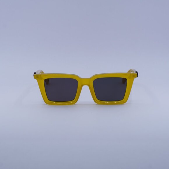 Off-White OERI13U DALTON 1807 Sunglasses Shiny Yellow Square Frame, Grey Lenses - Picture 2 of 11